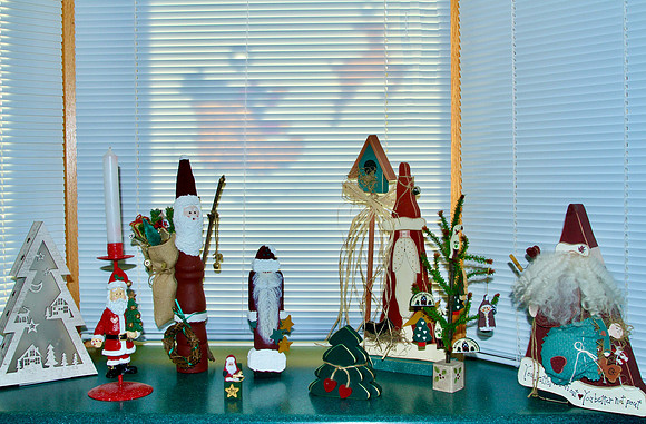 Handcrafted Santas