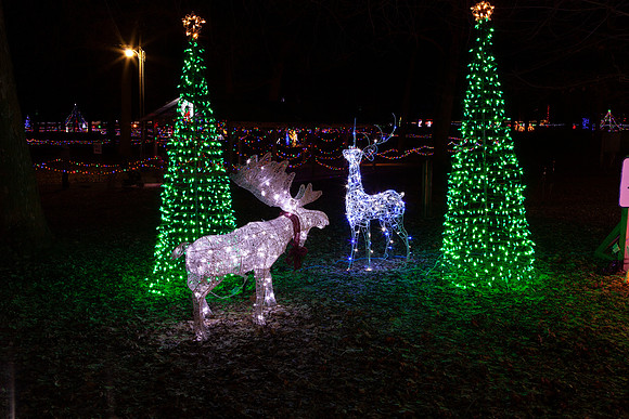 Elgin Park Christmas light display