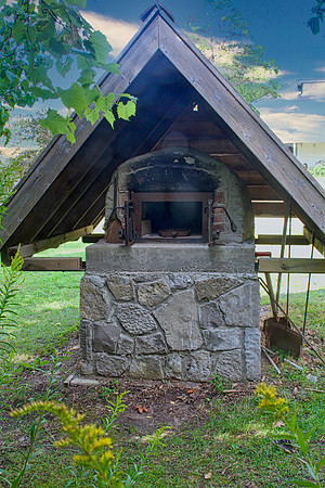 Outdoor Oven built in 2010 to resemble an oven that settlers' would use in the summer.