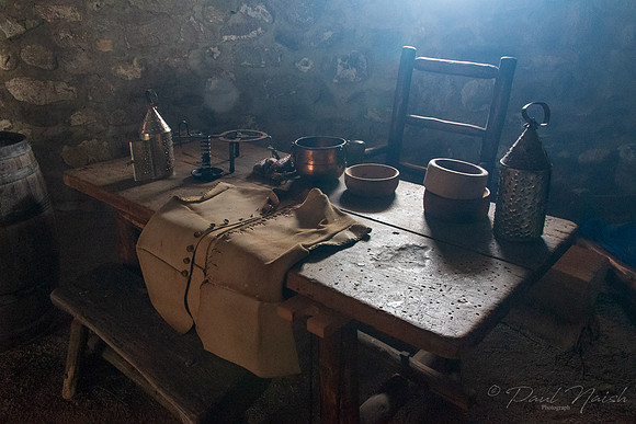 Work table in storage / preserve room