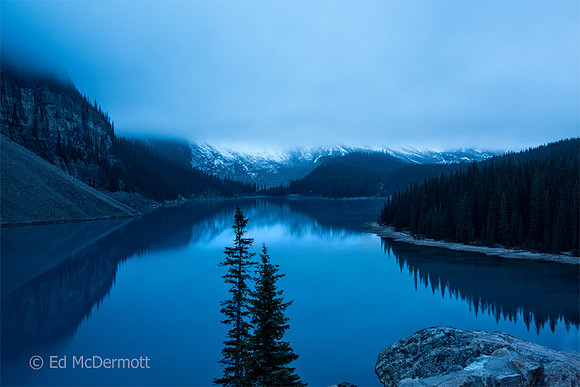 Blue Hour at  Moraine Lake