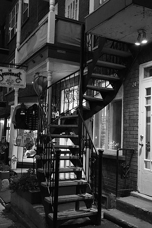Stairs of homes in Quebec City
