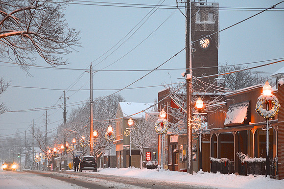 Snowy start on Main