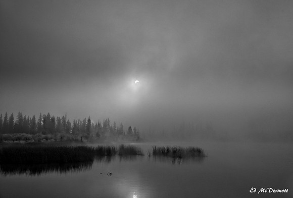 Misty Morning at Vermillion Lake, AB